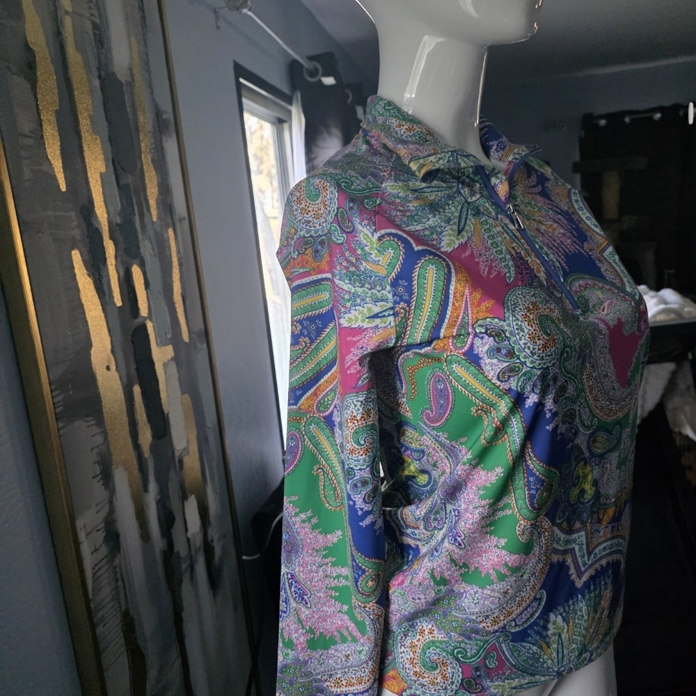 RLX Ralph Lauren Multicolor Paisley Blouse